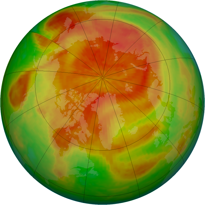 Arctic ozone map for 23 April 2003